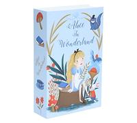 Alice in Wonderland Book Safe with Real Pages, Key Lock Metal Secret Box