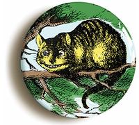 ALICE IN WONDERLAND CHESHIRE CAT BADGE BUTTON PIN (1inch/25mm diameter) LEWIS CARROLL ILLUSTRATION