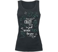 Alice in Wonderland Cheshire Cat - I'm Not Crazy Top black XS