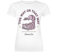 Alice in Wonderland Cheshire Cat - This way of that way T-Shirt white S