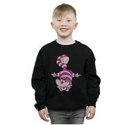 Alice In Wonderland Cheshire Cat Upside Down Sweatshirt Disney Black 5-6 Years