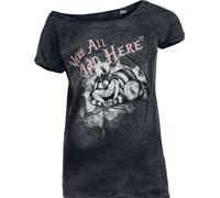 Alice in Wonderland Cheshire Cat - We're All Mad Here T-Shirt black 4XL