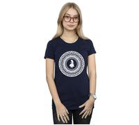 (XL, Navy Blue) Disney Womens/Ladies Alice In Wonderland Circle Cotton T-Shirt