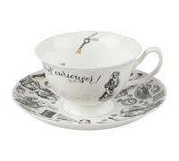 Alice In Wonderland Cup & Saucer Set Fine China Tea White 210ml Gift Boxed
