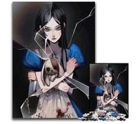 Alice in Wonderland Dark Art 1000 Piece Jigsaw Challenging Puzzles for Birthdays Holidays Best for Christmas 1000 PCS(75x50cm)