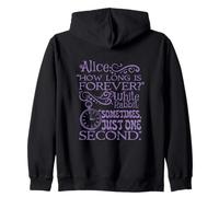 Alice in Wonderland 'How long is forever' (Purple) Zip Hoodie