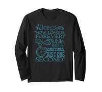 Alice in Wonderland 'How Long is Forever' (Teal) Long Sleeve T-Shirt