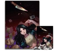 Alice in Wonderland Illustration Puzzle 1000 Pieces Jigsaw Challenging Puzzles Creative Family Game & Home Decor for Teenagers 1000 PCS(75x50cm)