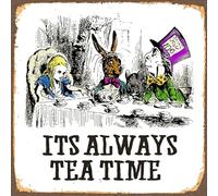 Alice in Wonderland - It's Always Teatime - Quality Square Wooden Coaster