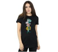 Alice In Wonderland Mad Hatter Classic Cotton Boyfriend T-Shirt Disney Black S