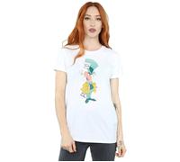 Alice In Wonderland Mad Hatter Classic Cotton Boyfriend T-Shirt Disney White S