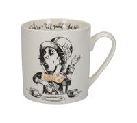 V&A Mug Alice in Wonderland 'Mad Hatter' Design – Fine China White 350 ml Gift Box