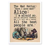 Wee Blue Coo Alice In Wonderland Mad Hatter Tea Party Art Print Framed Poster Wall Decor 12x16 inch