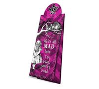 Alice in Wonderland Magnetic Bookmark - Alice and Cheshire Cat - We're All Mad