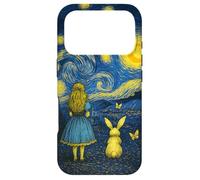 Alice in Wonderland Meets Starry Night Van Gogh Art Mashup Case for iPhone 17 Pro