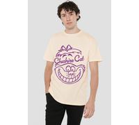 Alice In Wonderland Men's Cheshire Cat Smile T-Shirt in Natural | Size: 2XL Alice In Wonderland Natural 2XL