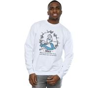 Alice In Wonderland Men's Nothing Is Impossible Sweatshirt in White | Size: Small Alice In Wonderland White S