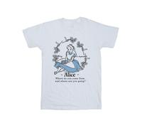 Alice In Wonderland Men's Nothing Is Impossible T-Shirt in White | Size: Medium Alice In Wonderland White M