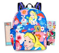 Alice in Wonderland Mini Backpack Set - Bundle with 12" Disney Small Backpack Plus Stickers, More | Alice in Wonderland Small Bag for Women, Teens, Girls