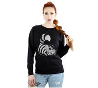 Alice in Wonderland Mono Cheshire Cat Sweatshirt Disney Black L