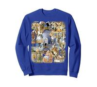 Alice in Wonderland Montage Sweatshirt, Adult Unisex, Royal Blue, Large
