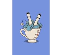 Alice in Wonderland Notebook - Falling into a Teacup, 6×9 in, 200 Blank Pages for Writing & Sketching: Blank Journal for Creative Writing, Sketching, Doodling - Magical, Fantasy, and Whimsical Design