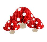 Alice in Wonderland Party Decorations - 3D Cute Mushroom Decor, Paper Lanterns, Woodland Party Decor, Foldable Hanging for Garden Backdrop