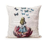 Alice In Wonderland Pillow case Pillowcase 18x18 inches Two Sides Print CMF028