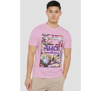 Alice In Wonderland Poster T-Shirt Alice In Wonderland Light Pink XXL