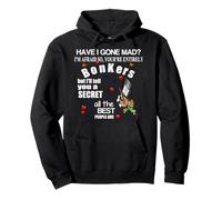 ALICE IN WONDERLAND T-SHIRT MAD HATTER HAVE I GONE MAD? Pullover Hoodie