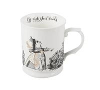 V&A Tankard Mug Alice in Wonderland – Queen of Hearts Design – Fine China, White, 400 ml – Gift Box