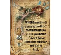 Alice In Wonderland The Cheshire Cat: Nostalgic Vintage - Style Metal Sign 3 Sizes To Choose