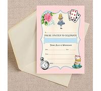Alice in Wonderland Themed Invitations Birthday Party Hen Do Special Occasion Invites Pack of 10