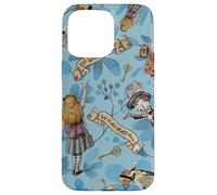 Alice in Wonderland Watercolor Flowers Collage Case for iPhone 15 Pro Max