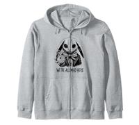 Alice in Wonderland - We're All Mad Here Rabbit Hatter Quote Zip Hoodie
