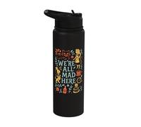 Alice in Wonderland We're All Mad Here Stainless Steel Insulated Water Bottle