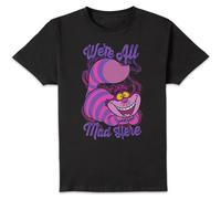 Alice In Wonderland We're All Mad Here T-Shirt - Black | Size: Medium Alice In Wonderland Black M