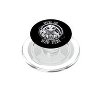Alice in Wonderland - We're All Mad Here White Rabbit Quote PopSockets PopGrip for MagSafe