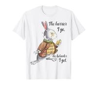 Alice in Wonderland White Rabbit Late The Hurrier I Go T-Shirt