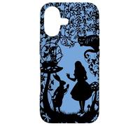 Alice in Wonderland with cat and caterpillar silhouette Case for iPhone 17