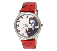 Alice in Wonderland Women's AL1011 Red Queen Mirror Dial Red Leather Strap Watch
