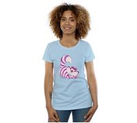 Alice In Wonderland Women's Cheshire Cat Fitted T-Shirt in Baby Blue | Size: Small Alice In Wonderland Baby Blue S