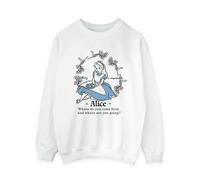 Alice In Wonderland Women's Nothing Is Impossible Sweatshirt in White | Size: 3XL Alice In Wonderland White 3XL