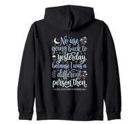 Alice in Wonderland Yesterday Quote Zip Hoodie