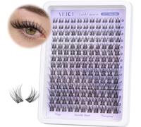 ALICE Individual Eyelashes Natural Lash Clusters Wispy Cluster Eyelash Extensions Invisible Band Cluster Lashes C Curl DIY Lash Extension 8-16mm Waterproof Soft Cluster Lashes 168pcs