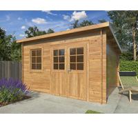 Alice L (3.8x3.4m | 11.0m2 | 28mm) Large Pressure Treated Garden Shed with Double Doors