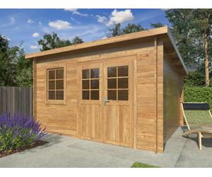 Alice L (3.8x3.4m | 11.0m2 | 28mm) Large Pressure Treated Garden Shed with Double Doors