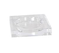 Alice Lane Crystal Candle Dish - by Home Collection - Size Large - Smooth, Round Cutout is The Perfect Size for Your Favorite Candle or Diffuser - Clear K9 Crystal Design