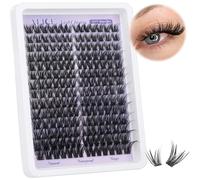 ALICE Lash Clusters Wispy Cluster Eyelash Extensions 192pcs Natural Fluffy Individual Lashes DIY Lash Extension 10-18mm Cluster Eyelashes with Mix 4-7mm of Lash Band