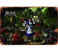 Alice: Madness Returns Poster Retro tin Sign Wall Art Decor Metal Sign Decoration Sign 8x12 inch